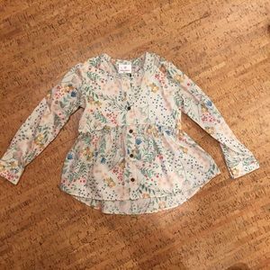 Hanna Andersson 130 flower blouse